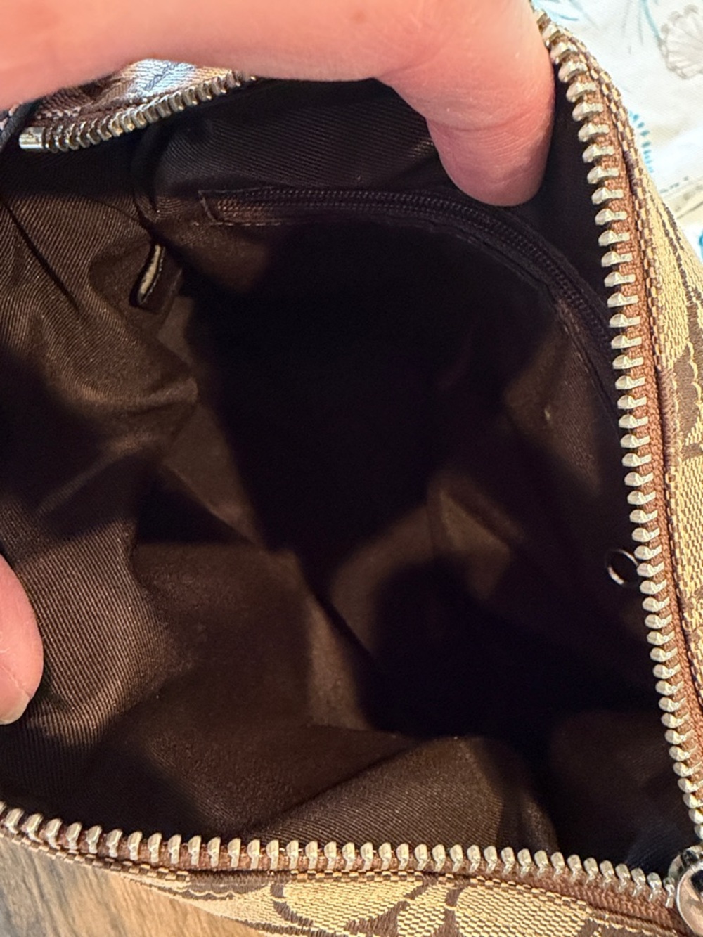 Coach Signature Canvas Shoulder Bag in Brown & Tan - Picture 7 of 8